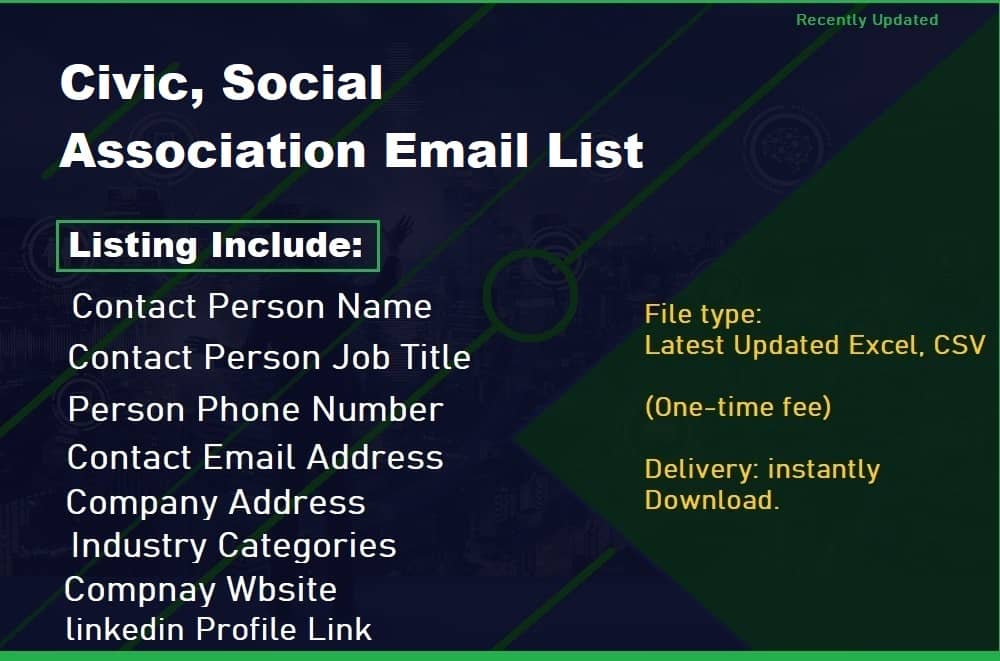Listahan ng Email ng Civic, Social Association