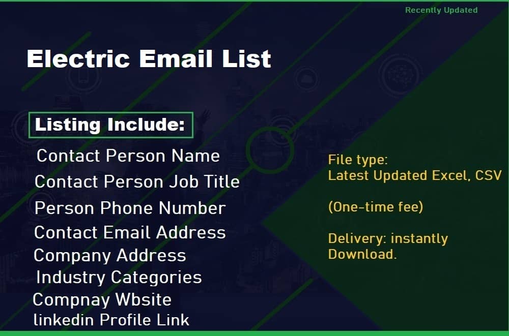 Seznam elektronických e-mailů
