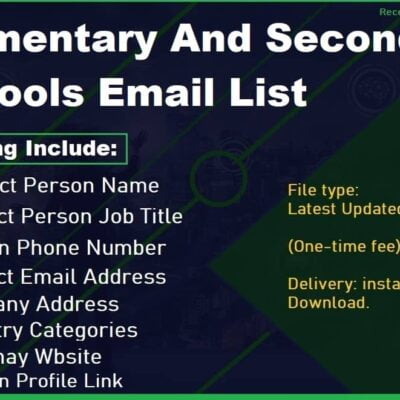 Elementary And Secondary Schools Email List