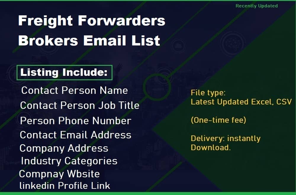 Freight Forwarders Brokers Email List