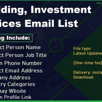 Holding, Lista de Email de Escritórios de Investimento