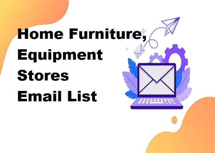 Zoznam e-mailov predajní domáceho nábytku, vybavenia