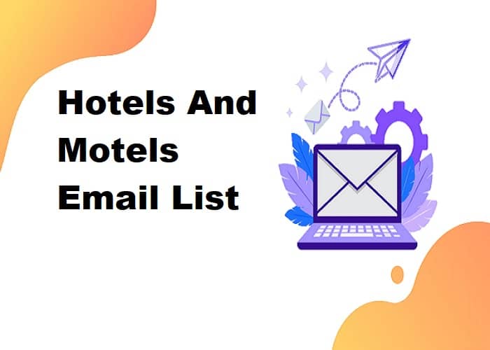 酒店和汽車旅館電子郵件列表