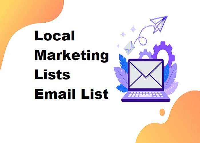 Lista de e-mail de listas de marketing local