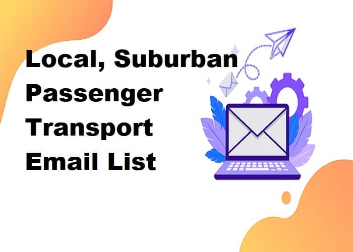 Liste de courrier électronique pour le transport de passagers local et suburbain