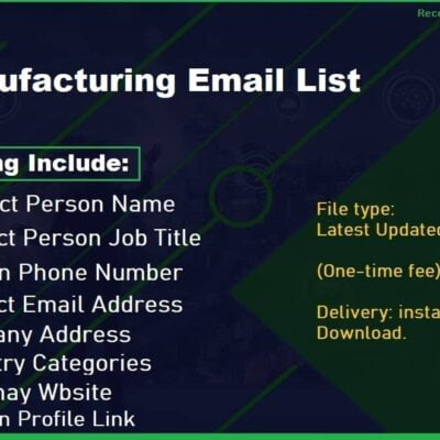 Manufacturing Email List