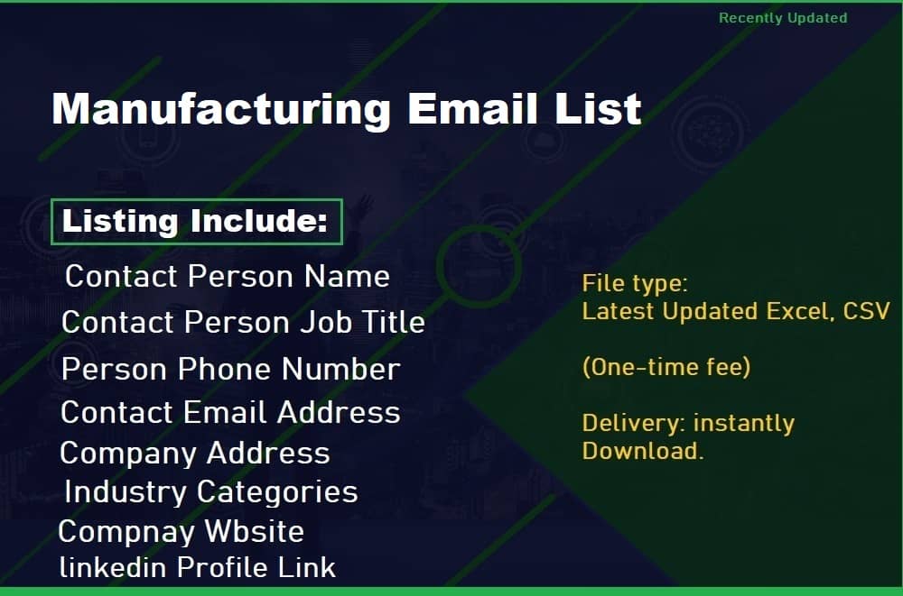 Lista de correo electrónico de fabricación