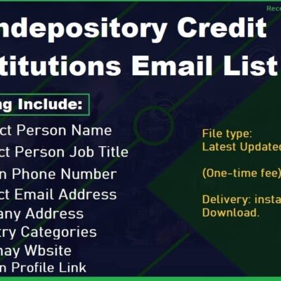 Nondepository Credit Institutions Email List