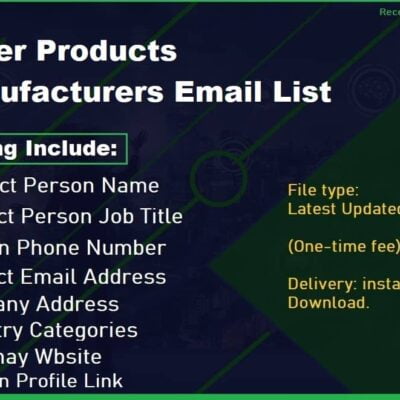 E-Mail-Liste der Hersteller von Papierprodukten