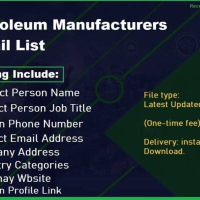 Petroleum Manufacturers Email List