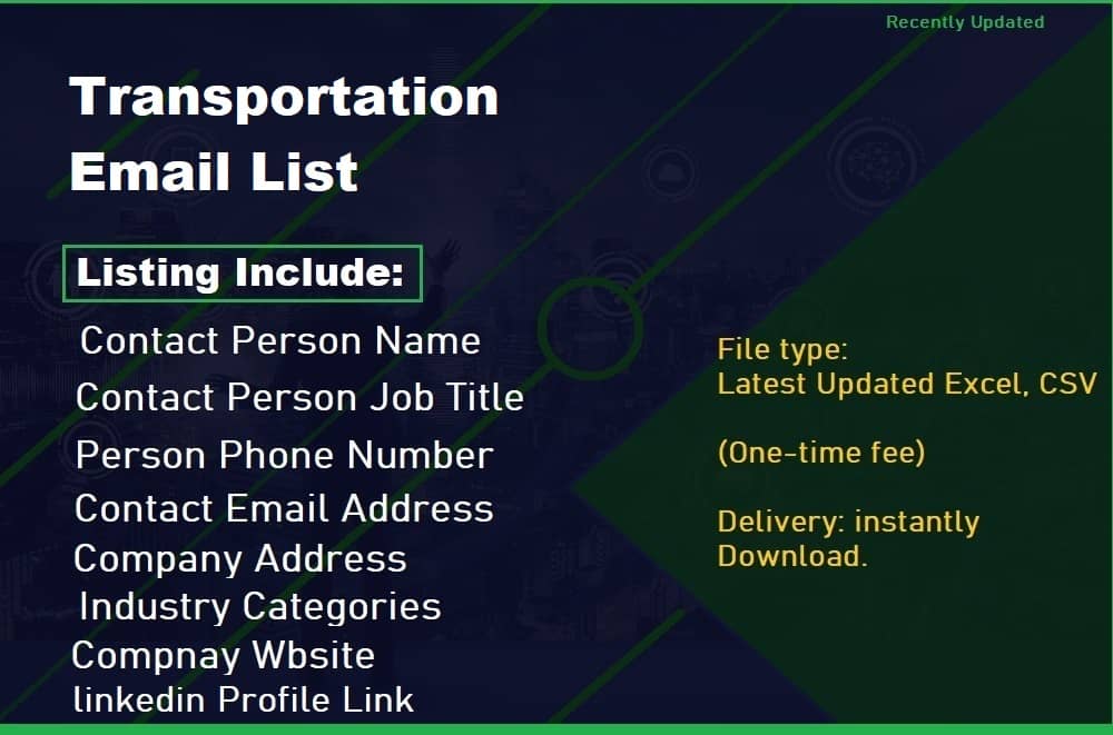 Списък с имейли за транспорт