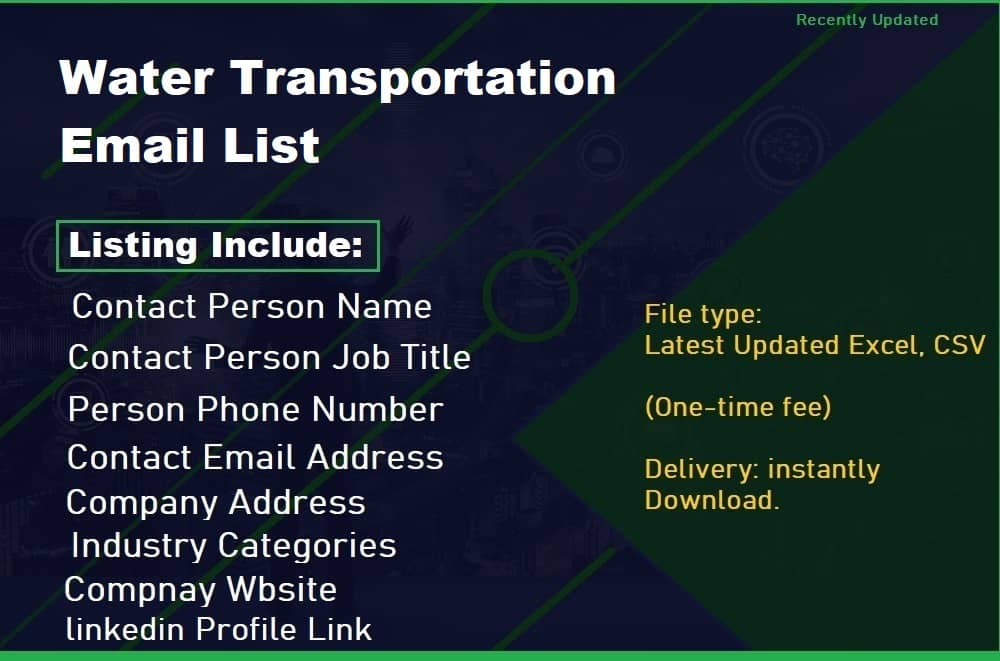 Water Transportation Email List