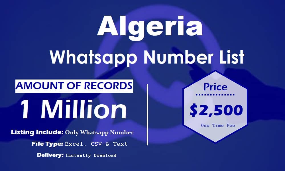 Seznam čísel Alžírska WhatsApp
