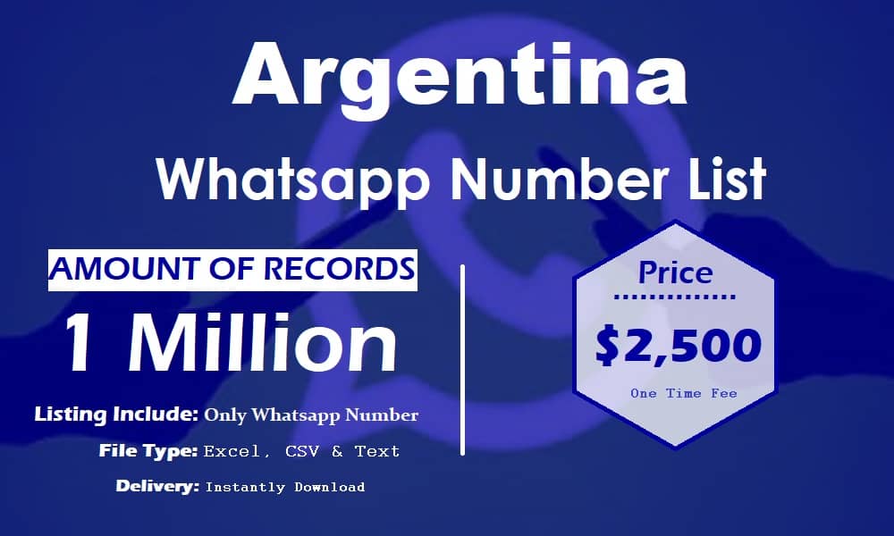 Liste des numéros WhatsApp d'Argentine