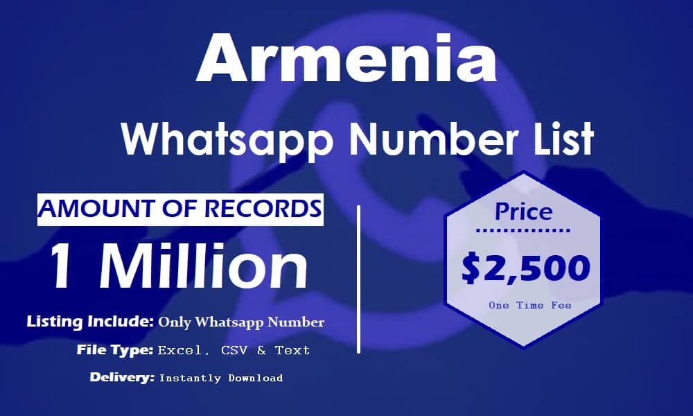 Lista de números de WhatsApp de Armenia