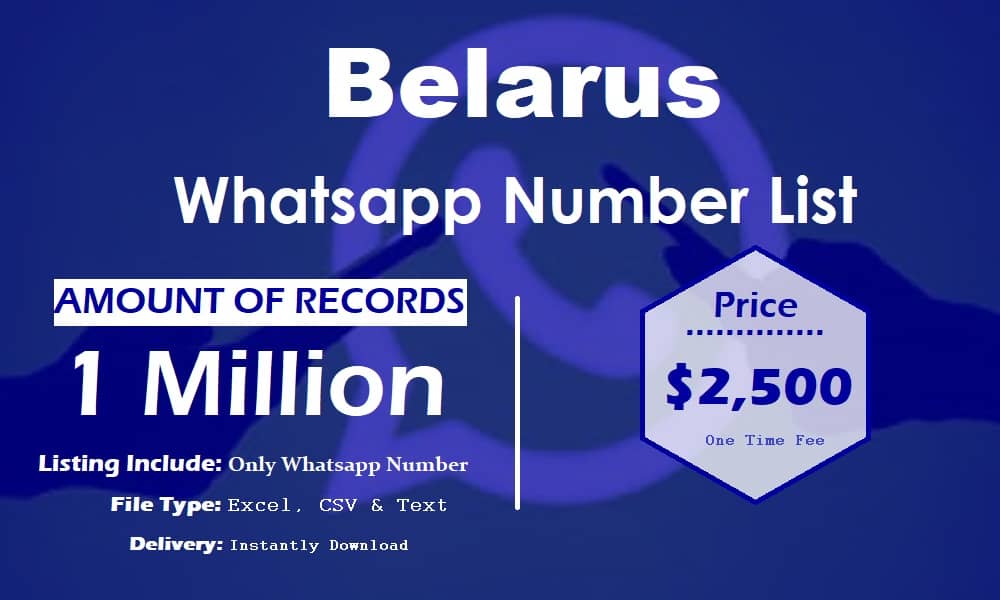 Běloruský seznam čísel WhatsApp
