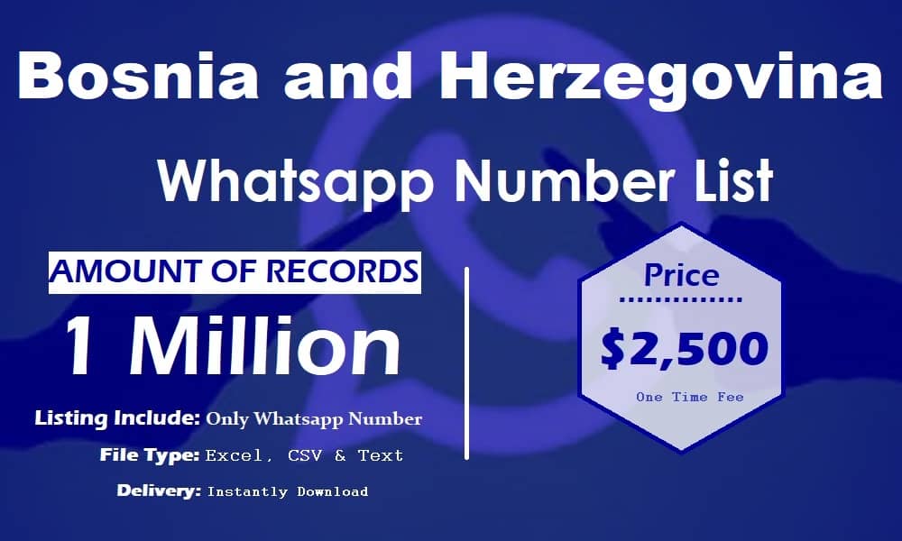 Daptar Nomer Bosnia sareng Herzegovina WhatsApp