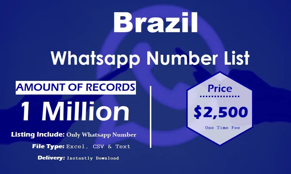Lista de números do WhatsApp do Brasil