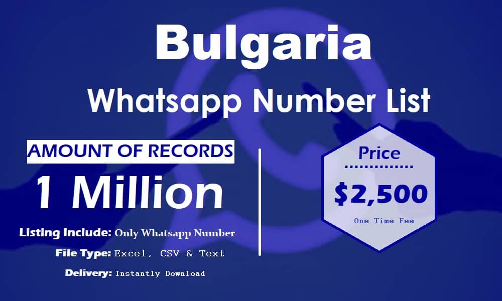 Lista de números de WhatsApp de Bulgaria