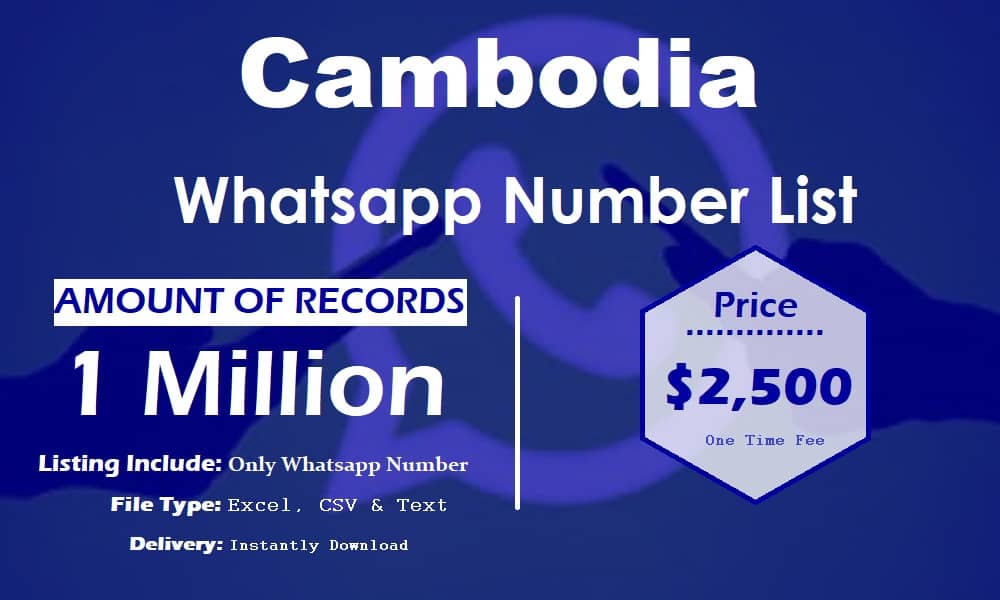 Lista de números de WhatsApp de Camboya