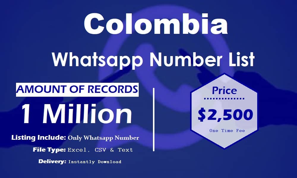 Lista de números do WhatsApp da Colômbia