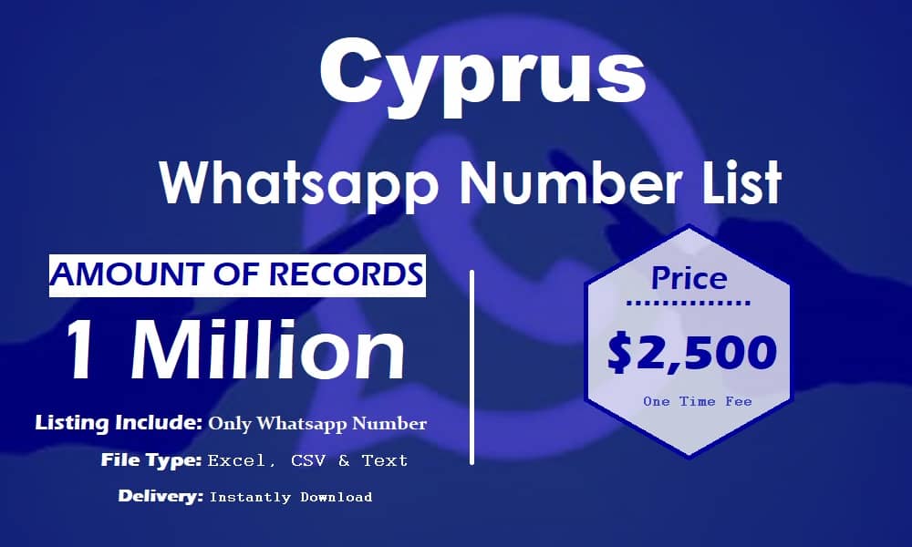 Lista de números do WhatsApp do Chipre