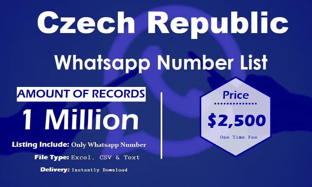 Tšekin tasavallan WhatsApp -numeroluettelo