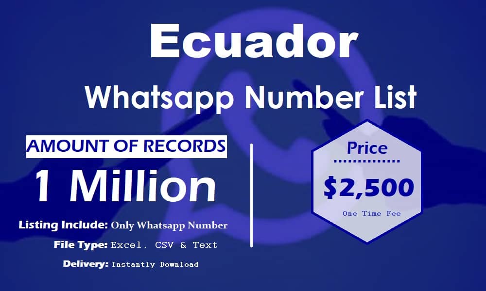 Elenco dei numeri WhatsApp dell'Ecuador