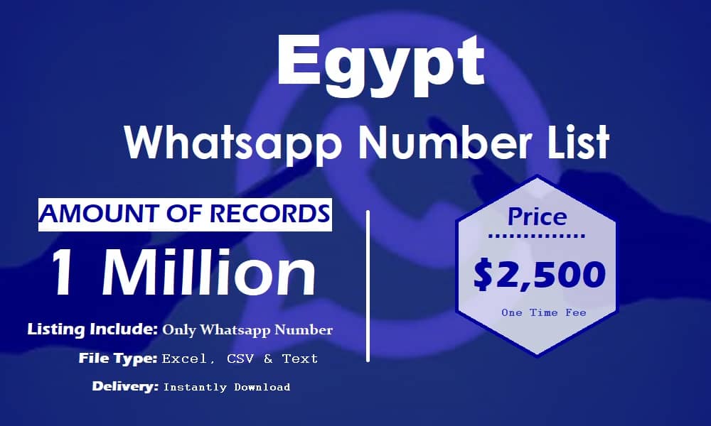 Egyptský seznam čísel WhatsApp