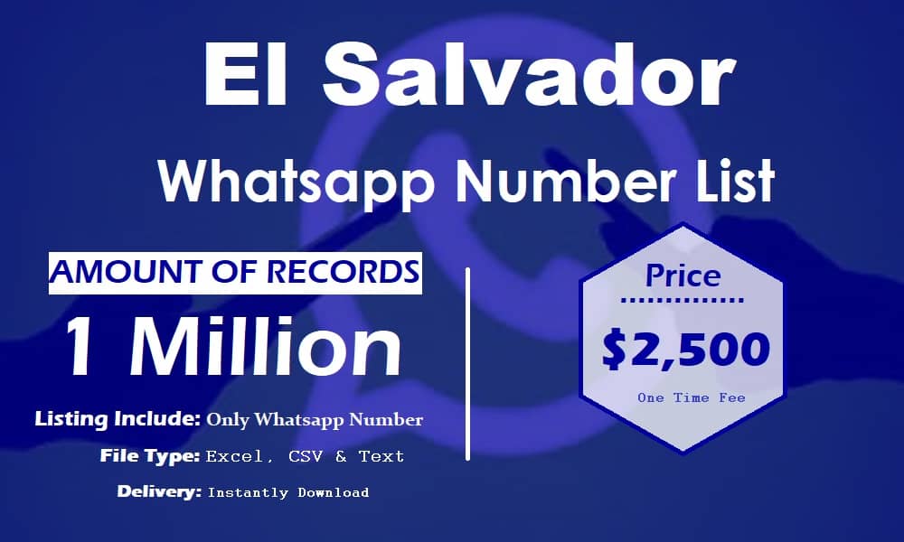 Lista de números do WhatsApp de El Salvador