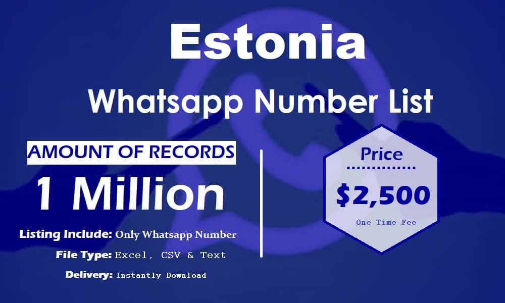 Listahan ng Numero ng WhatsApp ng Estonia