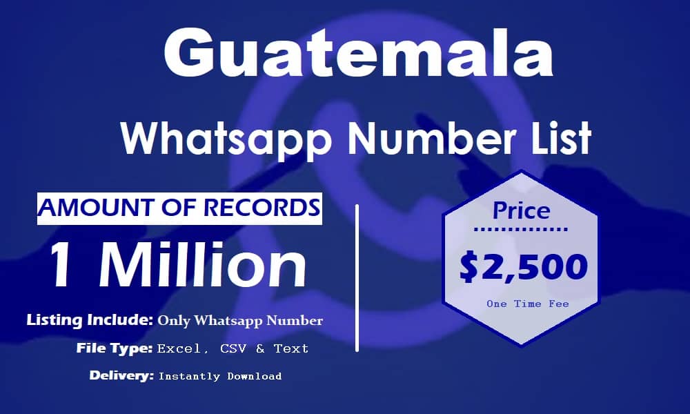 WhatsApp númerlisti í Gvatemala
