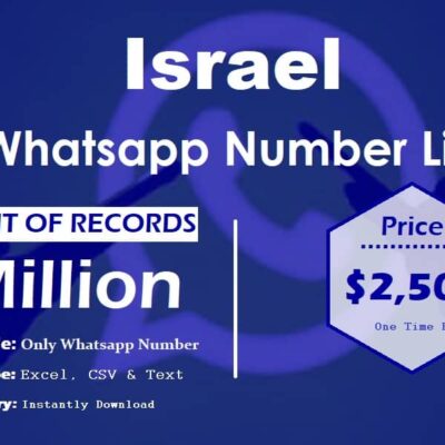 Lista de números do WhatsApp de Israel