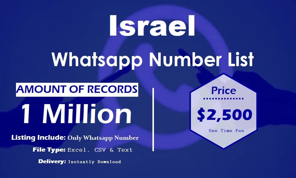 Lista de números de WhatsApp de Israel