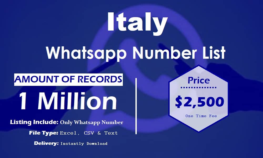 Lista de números de WhatsApp de Italia