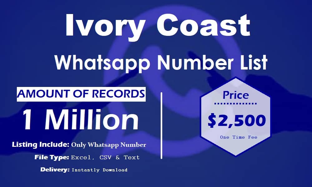 Lista de números de WhatsApp de Costa de Marfil