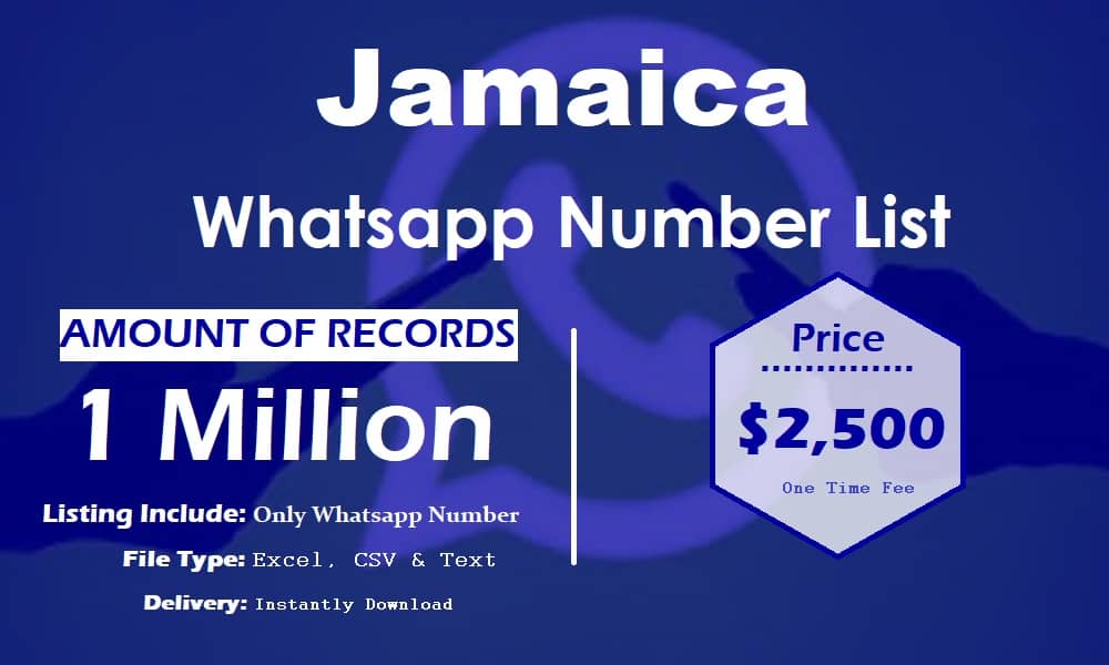 Lista de números do WhatsApp da Jamaica