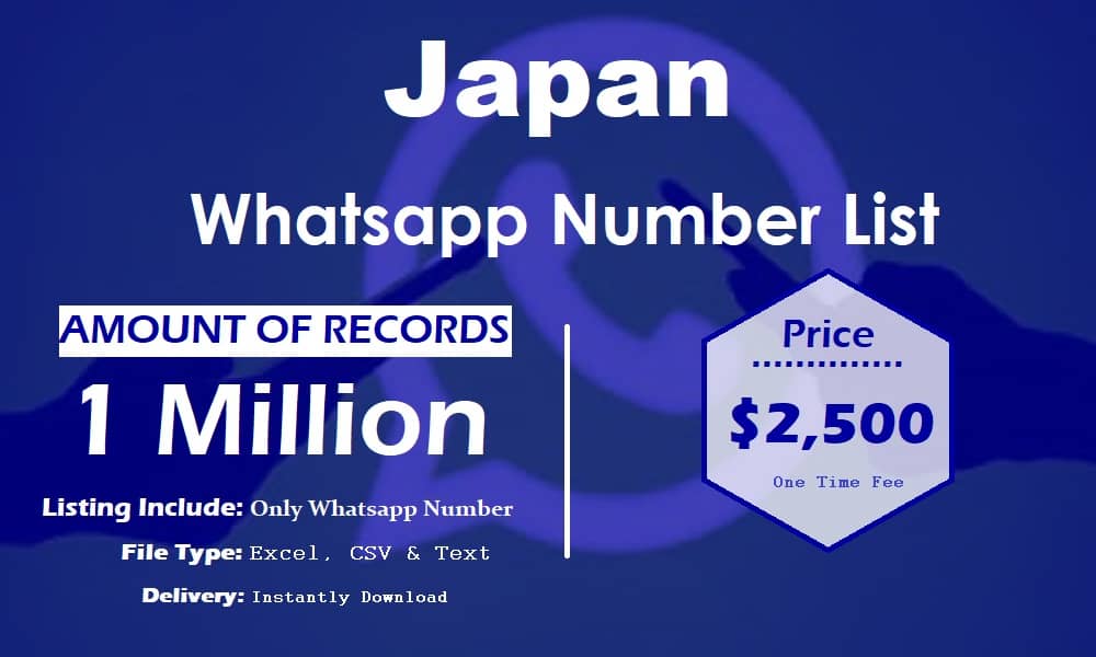 Japonský seznam čísel WhatsApp