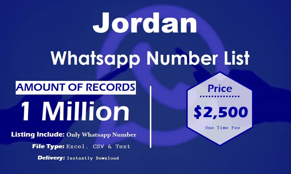 Seznam čísel Jordan WhatsApp