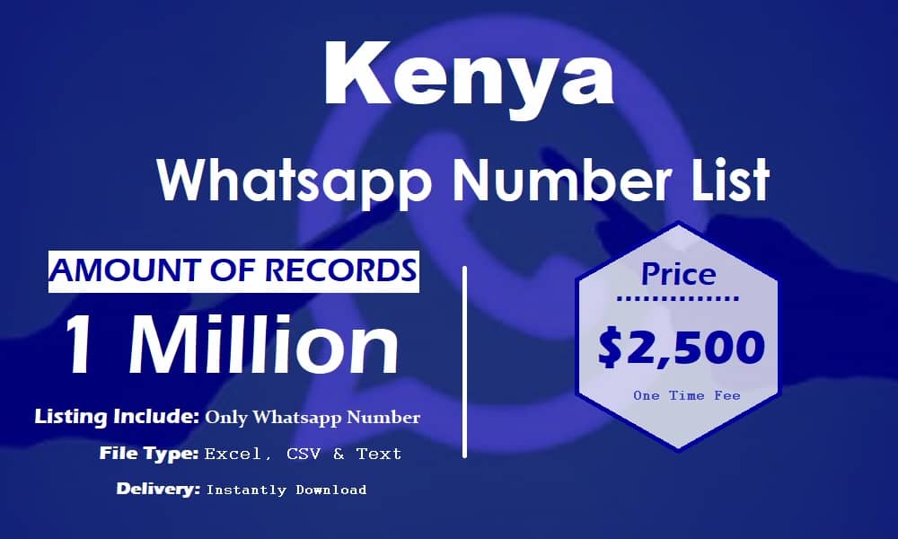 Lista de números de WhatsApp de Kenia