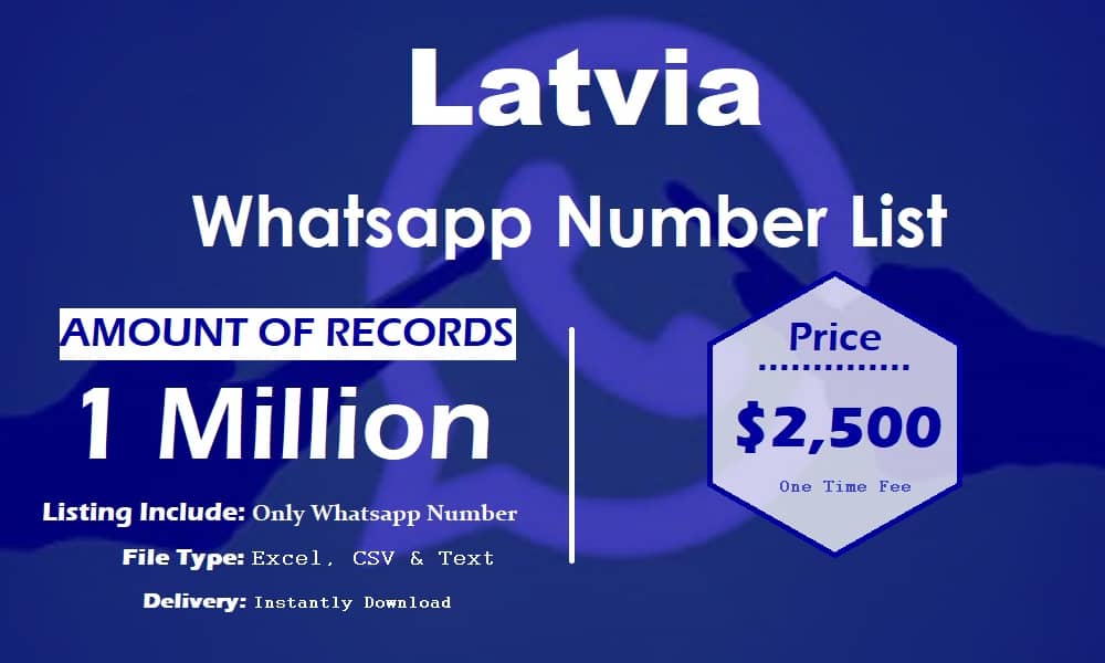 Lotyšský seznam čísel WhatsApp