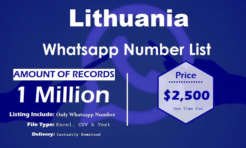 Litevský seznam čísel WhatsApp