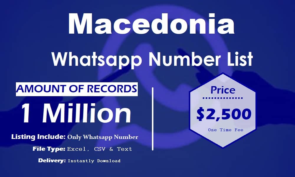 Makedonian WhatsApp -numeroluettelo