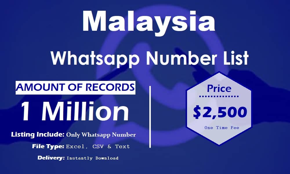 Малайзийски списък с номера на WhatsApp
