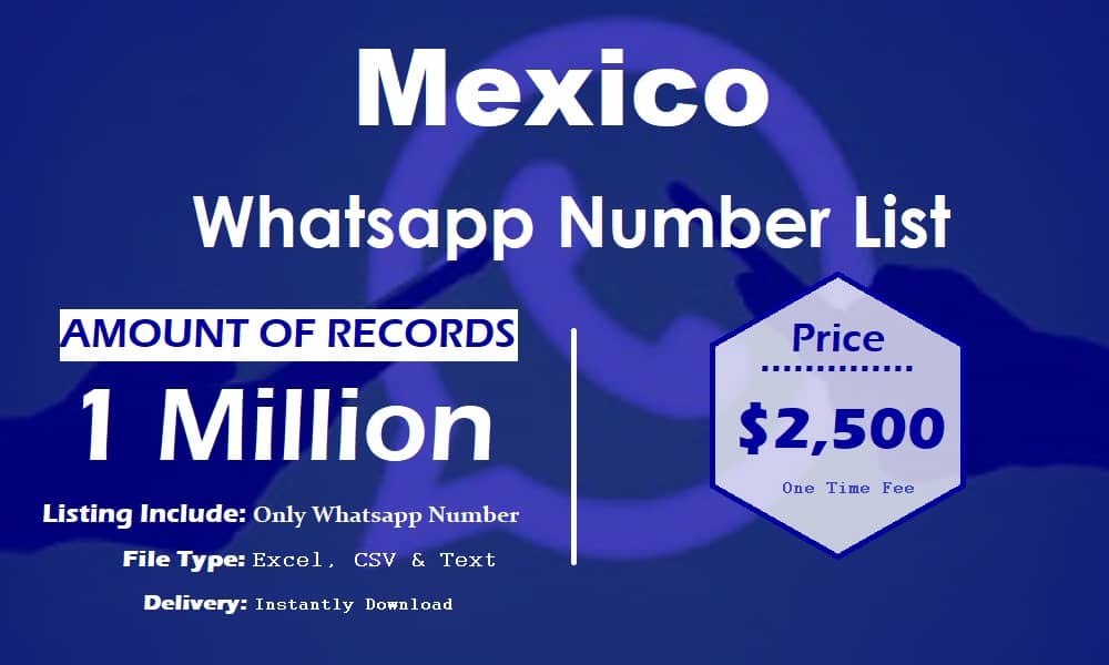 Liste des numéros WhatsApp du Mexique
