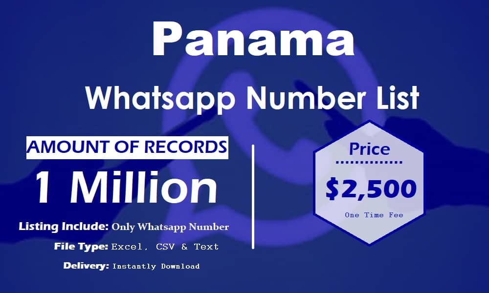 Панамски списък с номера на WhatsApp