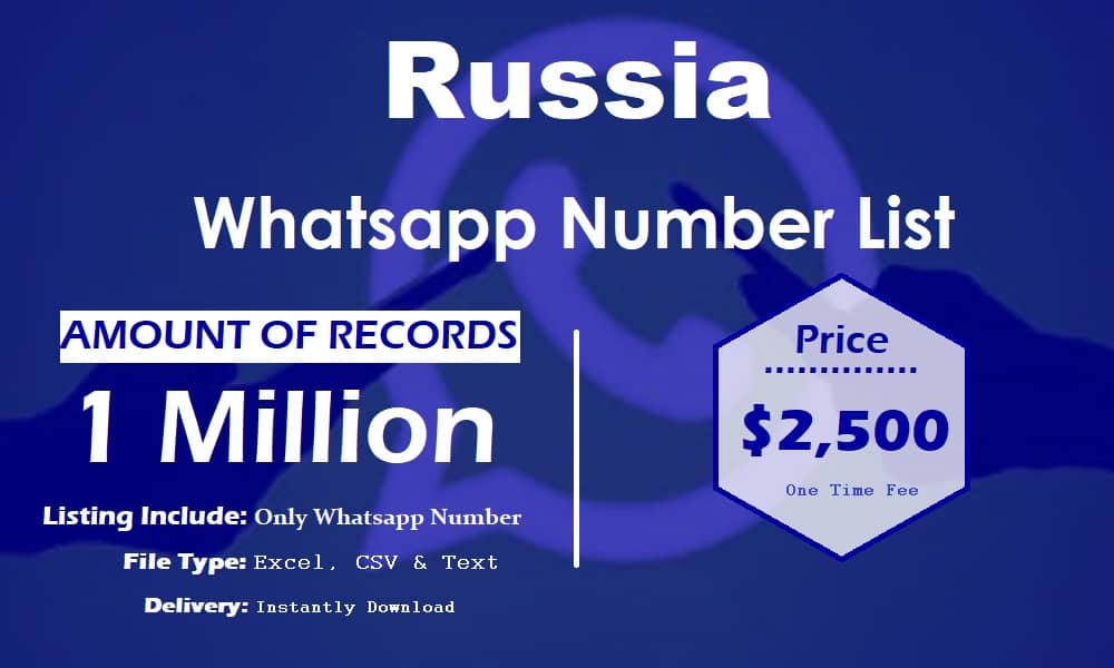Lista de números do WhatsApp da Rússia