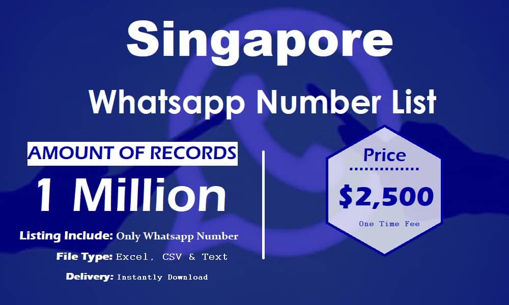Singapur Lista numerów WhatsApp