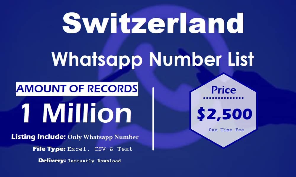 Lista de números de WhatsApp de Suiza