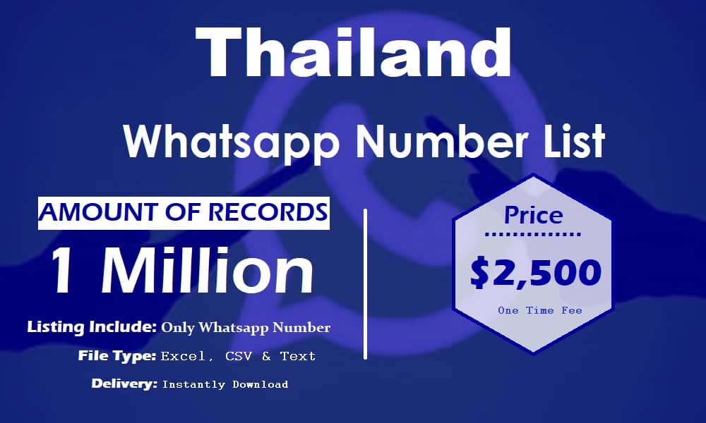 Lista de números do WhatsApp da Tailândia